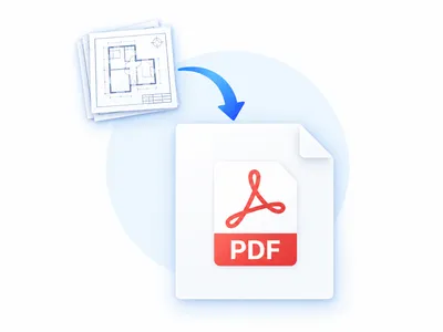 紙図面をPDFデータにするイメージ
